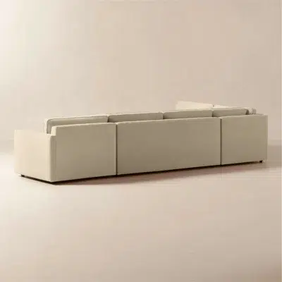 كنبة زاوية يوانا أربع قطع, كنب مخملي فاخر لغرف المعيشة